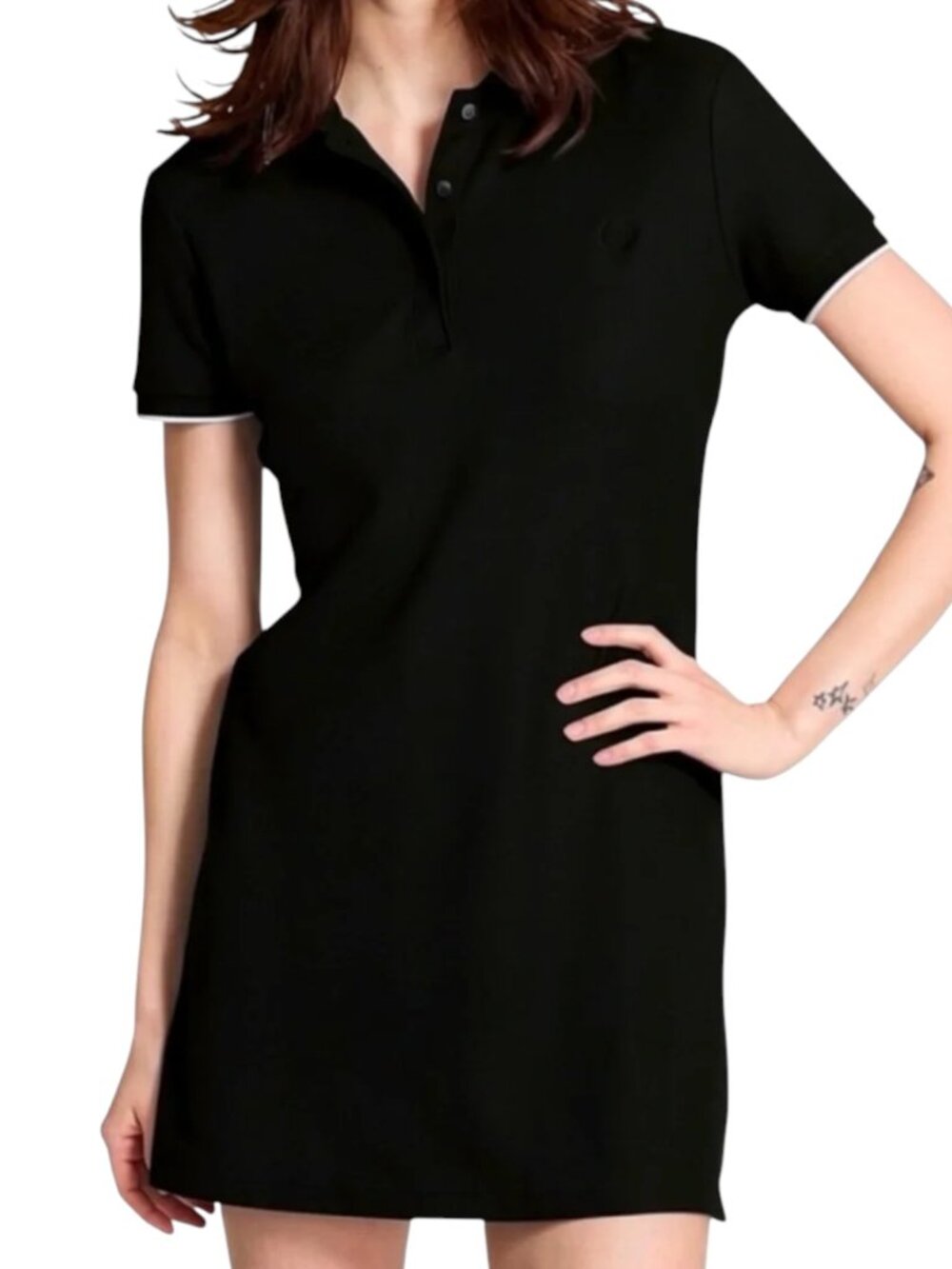NEW PINK by Victoria's Secret Black Polo Shirt Dress | XL